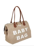 Stylo Baby Bag Baskılı Tek Anne Bebek Bakım Omuz Çantası - Vizon - 2
