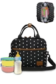 Stylo Unisex Siyah Food Bag Mama Ve Çok Amaçlı Yemek Taşıma Termos Bebek Bakım Çantası thumbnail 1