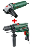 Bosch Spiral Taşlama Makinesi 750 Watt 115mm Sipral + Darbeli Matkap 600 Watt - 1