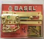 BAŞEL SÜRGÜLÜ ÇELİK KAPI EMNİYET ZİNCİRİ SARI RENK - 1