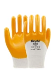Beybi K40 Sarı Nitril İşçi İş Eldiveni XL/10 / 12 ADET - 1