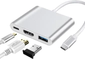 Desingshop Type C To USB-C 4 K Hd HDMI USB 3.0 Port Adaptörü Şarj USB-C - 2