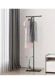 Metal T Siyah Ayaklı Askılık Elbise Askılık 1051-CN - 3