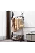 Oval Siyah Sepetli Konfeksiyon Askılığı Kıyafet Askılığı 1035-CN - 3
