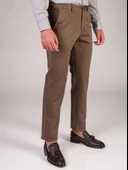 Yazı Klasik Fit Likralı Erkek Kanvas Pantolon-7078 - 1