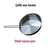 Çelik Sos Tavası Çelik Sosluk 20 cm Ebatlı en büyük boy 430 kalite Çelik Sos Tavası bir adet - 3