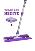 QASUL Yer Mopu Paspas Fayans Duvar Yüzey Temizlik Mikrofiber Mop + Yedek Bez Hediye - 7