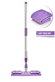QASUL Yer Mopu Paspas Fayans Duvar Yüzey Temizlik Mikrofiber Mop + Yedek Bez Hediye - 1