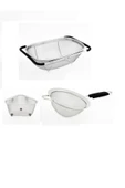 Fame Kitchen Paslanmaz Çelik Çok Amaçlı Pratik Lüx Mutfak Süzgeç Seti-3 Parça - 3