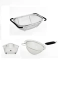 Fame Kitchen Paslanmaz Çelik Çok Amaçlı Pratik Lüx Mutfak Süzgeç Seti-3 Parça - 1