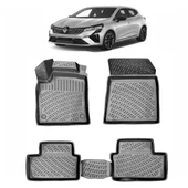 Rizline Renault Clio 5 E-Tech 2023 Sonrası 3D Havuzlu Paspas Siyah thumbnail 1