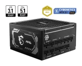 MSI 1250W 80+ Gold PCIE5 (MAG A1250GL)Full Modular thumbnail 2