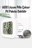 Mini Sıcaklık Nem Ölçer LCD Ekranlı Oda Termometre Duvara Takılabilen Masaüstü Isı Göstergesi - 3