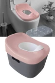 MİRACOOL 4ü Bir Arada Klozet Seti Lazımlık Tuvalet Adaptörlü Banyo Basamağı Oyuncak Sepeti - 1