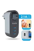 Piranha 3 Usb Li Termal Akım Korumalı Priz - 3385 - 1