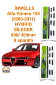 Inwells Alfa Romeo 159  (2005-2011) Inwells HYBRİD 8 aparatlı Silecek Takımı  600x450 - 1
