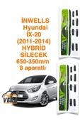 Inwells Hyundai İX20  (2011-2014)  Inwells HYBRİD 8 aparatlı Silecek Takımı  650x350 thumbnail 1