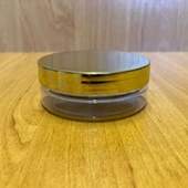 50 ml Gold Kapaklı Sert Plastik Şeffaf Krem Kavanozu x 3 Adet - 2