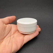 50 ml Boş Beyaz Krem Kutusu , Beyaz Plastik Krem Kavanozu x 6 Adet - 2