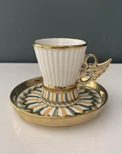 ROYKING YEŞİL-SARI 6 KİŞİLİK KAHVE FİNCAN TAKIMI - 1