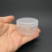 50 ml Boş Şeffaf Krem Kutusu , Şeffaf  Plastik Krem Kavanozu x 6 Adet - 2