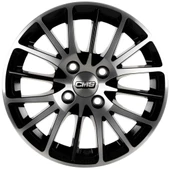CMS-456-04 6.0x14"-4x100 ET35 67.2 Diamond Black Gloss Jant (4 Adet) thumbnail 2