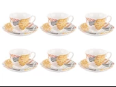 Tantitoni Gold Leaves 6 Kişilik Kahve Fincan Takımı - 1