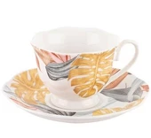 Tantitoni Gold Leaves 2 Kişilik Kahve Fincan Takımı - 2