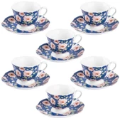 Tantitoni British Garden 6 Kişilik Kahve Fincan Takımı - 1