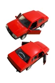 1/32 Ölçek Tofaş Şahin Metal Araba Sesli Işıklı 13 CM KIRMIZI - 1