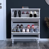 Modilayn UMAY Antre Hol 72 x 90 x 25, 5 cm’ lik 2 Düşer Kapak 4 Göz Raf Bölmeli Ayakkabılık - 3
