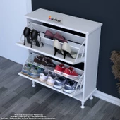 Modilayn UMAY Antre Hol 72 x 90 x 25, 5 cm’ lik 2 Düşer Kapak 4 Göz Raf Bölmeli Ayakkabılık - 2