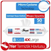 Sleepy Yer Temizlik Havlusu Mop Uyumlu 50 Adet Çamaşır Suyu - 1
