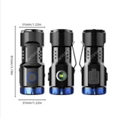 8x LED Yüksek Parlaklıkta Mini El Feneri – USB Şarjlı, Mıknatıslı ve Taşınabilir Çalışma Işığı - 6