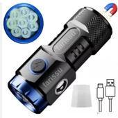 8x LED Yüksek Parlaklıkta Mini El Feneri – USB Şarjlı, Mıknatıslı ve Taşınabilir Çalışma Işığı - 1