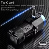 8x LED Yüksek Parlaklıkta Mini El Feneri – USB Şarjlı, Mıknatıslı ve Taşınabilir Çalışma Işığı - 4