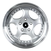 EMR-L2384-02 9.5x17" -5x120 ET22 72.6 Silver Lip Polish-Chrome R Jant (4 Adet) - 2