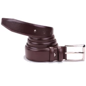 Dagoster DMK26-302 Koyu Kahve 3,5 cm Suni Deri Erkek Kemer - 2