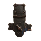 Dekoratif Anahtarlı Sandık Askısı - 40x55mm, Oksit, 1 Adet - 1