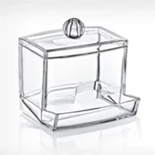 Şeffaf Kapaklı Kulak Temizleme Çubuğu Organizatörü Saklama Kutusu - 2