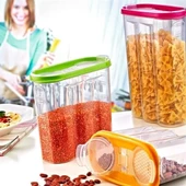 2 Kapaklı Ölçekli Erzak Saklama Kabı - 1,2 Litre - SA930 - 3