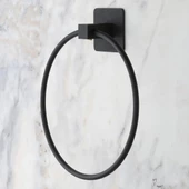 Kendiliğinden Yapışkanlı Siyah Paslanmaz Metal Yuvarlak Havluluk - 2