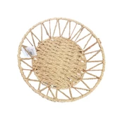 Doğal Örgü Yuvarlak Sepet - 1