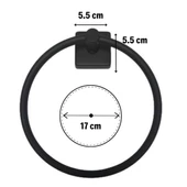 Kendiliğinden Yapışkanlı Siyah Paslanmaz Metal Yuvarlak Havluluk - 5