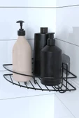 Yapışkanlı Banyo Köşeliği Kancalı Köşe Rafı Duş Şampuanlık Duvar Düzenleyici Organizer Raf - 6