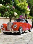 Nostaljik Klasik Metal Çek Bırak Araba Kırmızı Kapılar Açılır ( 1/36 Ölçek ) Mod:5 - 4