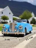 Nostaljik Klasik Metal Çek Bırak Araba Mavi Kapılar Açılır ( 1/36 Ölçek ) Mod:3 - 3