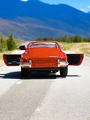 Nostaljik Klasik Metal Çek Bırak Araba Kırmızı Kapılar Açılır ( 1/36 Ölçek ) Mod:5 - 4