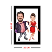 Karikatür Portresi, Aile Portresi, Aile İçin Hediye, Aile Karikatürü, Fotoğraftan Karikatür,2Kişilik Aile Karikatürü, Karikatür - 1
