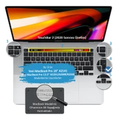 Macbook Pro Klavye Koruyucu 13inç M1-M2 (Türkçe Q) Touchbarlı A2251 A2289 A2338 A2141 ile Uyumlu - 2